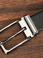 זול חגורות לגברים-בגדי ריקוד גברים Dress Belt חגורת עור חגורת ראצ&#039;ט חגורה מזדמנת שחור 1 # שחור 2 # עור פרה מסוגנן יום יומי ג&#039;ֶנטֶלמֶן אחיד לבוש יומיומי ליציאה סוף שבוע