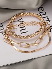abordables Pulseras y brazaletes-Mujer Pulseras Moda Exterior Geometría Pulsera