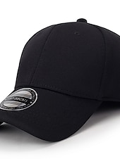cheap Men&#039;s Baseball Cap-Men&#039;s Baseball Cap Trucker Hat Black Deep Blue Polyester Travel Beach Outdoor Vacation Plain Adjustable Sunscreen Breathable Fashion