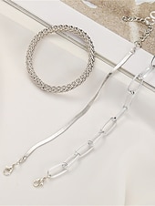 abordables Pulseras y brazaletes-Mujer Pulseras Moda Exterior Geometría Pulsera