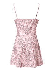 abordables Robes fleuries-Mini robe Femme Robe casual Sans Manches Printemps Eté - chaud robe sexy Lacet Imprimer Floral Vacances Fin de semaine Mince 2023 Boom Vente Robe Jaune foncé Rose Claire Blanche Jaune Pourpre fonc