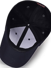 cheap Men&#039;s Baseball Cap-Men&#039;s Baseball Cap Trucker Hat Black Deep Blue Polyester Travel Beach Outdoor Vacation Plain Adjustable Sunscreen Breathable Fashion