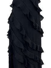 preiswerte Kleider für den-Damen schwarzes kleid Ballkleid abendkleider Rüsche Gespleisst Spaghetti-Träger Ärmellos kleid hochzeitsgast Urlaub Schwarz Rote Sommer Frühling