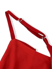 preiswerte Kleider für den-Damen schwarzes kleid Ballkleid abendkleider Rüsche Gespleisst Spaghetti-Träger Ärmellos kleid hochzeitsgast Urlaub Schwarz Rote Sommer Frühling