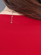 preiswerte Weiße Freizeitkleider-Damen Maxikleid Weißes Kleid Casual kleid Chiffon-Kleid Einfarbig Brautkleider schlicht Reifen Outdoor Täglich Wochenende Rüschen Kurzarm V Ausschnitt Kleid Regular Fit Weiß Rosa Rote Sommer Frühling