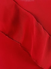 preiswerte Kleider für den-Damen schwarzes kleid Ballkleid abendkleider Rüsche Gespleisst Spaghetti-Träger Ärmellos kleid hochzeitsgast Urlaub Schwarz Rote Sommer Frühling