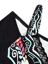 abordables Robes Bohémiennes-robe décontractée pour femmes robe ethnique mini robe noir manches 3/4 couleur pure impression été printemps automne col en v élégant 2023 s m l xl xxl 3xl