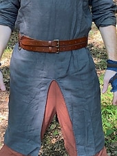  Medievale Rinascimento 17° secolo Camicia Tunica Guerriero Vichingo Ranger Elfico Tiro con l'arco Costume Per uomo Vichingo Fantasia Halloween Carnevale Mascherata LARP Adulti Camicia Tutte le