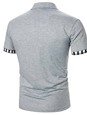 tanie Męska klasyczna koszulka polo-Męskie Koszulka polo Koszula golfowa Codzienny Święto Klapa Krótki rękaw Moda Podstawowy Równina Klasyczny Lato Regularny Czarny Biały Granatowy Koszulka polo