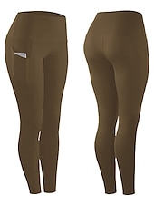 abordables Leggings et collants de yoga-Femme Pantalon de compression Collant Legging Running Course avec poche téléphone Sous Vêtement Plein Air Athlétique Athleisure Hiver Respirable Doux Compression Aptitude Exercice Physique