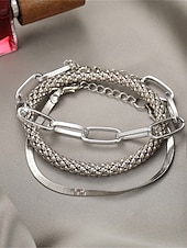 abordables Pulseras y brazaletes-Mujer Pulseras Moda Exterior Geometría Pulsera