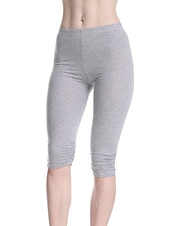 billiga Enkla Leggings-Dam Yogabyxor Solskydd Magkontroll Rumplyft Hög midja Yoga Kondition Gymträning Caprileggings Underdelar Violett Svart Vit sporter Sportkläder Hög Elasisitet Mager