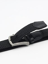 preiswerte Herren-Gürtel-Herrengürtel, schlicht, lässig, Polyester-Stretch-Strick-Schnallengürtel, modisches Geschenk für Freund und Vater