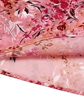 preiswerte Lässige Blumenkleider-damen swingkleid maxi langes kleid rosa langarm floral print frühling sommer tiefes v elegant boho 2022 s m l xl xxl xxxl