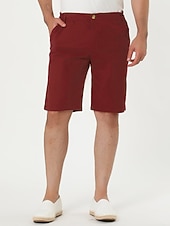 olcso munka rövidnadrág-Férfi Rózsaszín nadrág Rövidnadrágok Chino Shorts Ruha Rövidnadrág Bermuda nadrág Zseb Sima Mokaszinok Légáteresztő Szabadtéri Napi Alkalmi Divat Alkalmi Fekete Arcpír rózsaszín