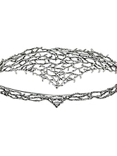 baratos Medieval-elven circlet elf crown - evil fairy galadriel silver halo headpiece gothic celtic tiara larp headband medieval renascentista jóias acessórios elf traje para mulheres meninas