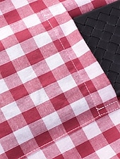 economico camicia da uomo con bottoni-Per uomo Camicia Camicia Estiva Camicia casual Camicia da Spiaggia Camicia con Bottoni Camicie a quadri Nero Blu reale Blu Rosso Blu scuro Manica Corta Quadri Bavero Vacanza Quotidiano Abbigliamento