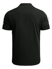 baratos Férias-Homens Camisa Social camisa de linho Camisa casual camisa de praia Tecido Férias Havaiana Preto Branco Azul Marron Manga Curta Colarinho Chinês Primavera Verão Roupa Básico