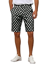 economico pantaloncini da lavoro-Per uomo Pantaloncini rosa Pantaloncini Pantaloncini chino Bermuda Pantaloncini da lavoro Tasche A pois Comfort Traspirante Esterno Giornaliero Per uscire Di tendenza Informale Nero Bianco