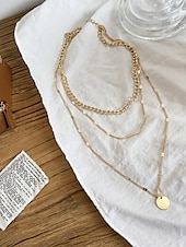 abordables Colliers et pendentifs-Femmes Collier Mode Extérieur Géométrie Colliers