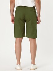 olcso munka rövidnadrág-Férfi Rózsaszín nadrág Rövidnadrágok Chino Shorts Ruha Rövidnadrág Bermuda nadrág Zseb Sima Mokaszinok Légáteresztő Szabadtéri Napi Alkalmi Divat Alkalmi Fekete Arcpír rózsaszín
