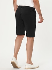 olcso munka rövidnadrág-Férfi Rózsaszín nadrág Rövidnadrágok Chino Shorts Ruha Rövidnadrág Bermuda nadrág Zseb Sima Mokaszinok Légáteresztő Szabadtéri Napi Alkalmi Divat Alkalmi Fekete Arcpír rózsaszín