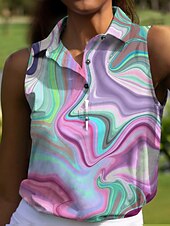 preiswerte Frauengolfkleidung-Damen Golf-Poloshirt Dunkelmarine Ärmellos Sonnenschutz Oberteil Damen-Golfkleidung, Kleidung, Outfits, Kleidung