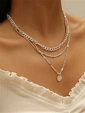 abordables Colliers et pendentifs-Femmes Collier Mode Extérieur Géométrie Colliers