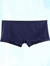 abordables Bóxer de hombre-Calzoncillos bóxer de color sólido a la moda básica para hombre, ropa interior elástica a media cintura, bragas transparentes, transpirables, cómodas, 1 pieza, blanco, verde, rojo, azul claro, m