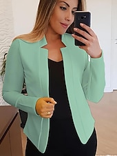 levne Blazery a obleky-dámský nový módní sako s dlouhým rukávem kardigan ležérní sako top