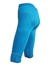 billiga Enkla Leggings-Dam Yogabyxor Solskydd Magkontroll Rumplyft Hög midja Yoga Kondition Gymträning Caprileggings Underdelar Violett Svart Vit sporter Sportkläder Hög Elasisitet Mager