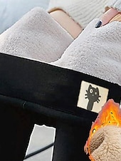 economico Leggings foderati in pile-Per donna Pantaloni in pile Collant Ghette Essenziale Informale Casual Lunghezza intera Vita alta Tinta unica Taglio alto Tenere al caldo Elevata elasticità Ufficio Giornaliero Leggings in lana di