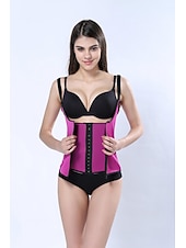 baratos Corpetes &amp; Bustiês-Casual Diário Corte Justo Espartilho e corpete para Compressão abdominal Cintura Casual Para Noite Espartilho Espartilhos Underbust