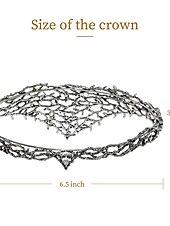 baratos Medieval-elven circlet elf crown - evil fairy galadriel silver halo headpiece gothic celtic tiara larp headband medieval renascentista jóias acessórios elf traje para mulheres meninas