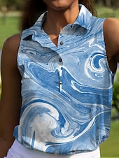 preiswerte Frauengolfkleidung-Damen Golf-Poloshirt Dunkelmarine Ärmellos Sonnenschutz Oberteil Damen-Golfkleidung, Kleidung, Outfits, Kleidung