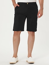 olcso munka rövidnadrág-Férfi Rózsaszín nadrág Rövidnadrágok Chino Shorts Ruha Rövidnadrág Bermuda nadrág Zseb Sima Mokaszinok Légáteresztő Szabadtéri Napi Alkalmi Divat Alkalmi Fekete Arcpír rózsaszín