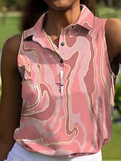preiswerte Frauengolfkleidung-Damen Golf-Poloshirt Dunkelmarine Ärmellos Sonnenschutz Oberteil Damen-Golfkleidung, Kleidung, Outfits, Kleidung