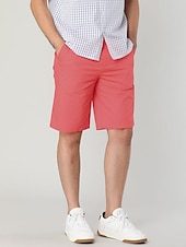olcso munka rövidnadrág-Férfi Rózsaszín nadrág Rövidnadrágok Chino Shorts Ruha Rövidnadrág Bermuda nadrág Zseb Sima Mokaszinok Légáteresztő Szabadtéri Napi Alkalmi Divat Alkalmi Fekete Arcpír rózsaszín