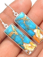 cheap Earrings-Women&#039;s Earrings Ethnic Style Outdoor Color Block Earring