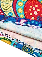 preiswerte Boho Kleider-Damen Minikleid Casual kleid Ethnisches Kleid Etuikleid Minikleid Urlaub Modisch Klassisch Urlaub Geburtstag Casual Regular Fit Blumen Paisley-Muster Kurzarm V Ausschnitt Tiefes V Rote Staubiges Blau