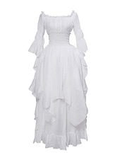 economico Vestito-Vintage Gotico Medievale Vestito Costume Cosplay Abito ispirato alla Reggenza Manica del polsino svasato Vichingo Elfico Per donna Celtico Costumi da pirata Fantasia Halloween Mascherata Performance