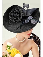 abordables Fascinators-Fascinateurs Fibre synthétique Halloween Derby kentucky Luxueux fantaisie Avec Fleur Tulipe Casque Couvre-chef