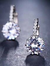 halpa Korvakorut-2kpl Niittikorvakorut Korvarenkaat For Naisten Kuutiomainen zirkonium citrine Häät Juhla Kausaliteetti Zirkoni Metalliseos Pasianssi Pyöreät Valmistujaiset