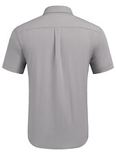 cheap Vacation-Men&#039;s Shirt Linen Shirt Guayabera Shirt Summer Shirt Beach Shirt Button Up Shirt Plain Vacation Casual White Blue Khaki Gray Short Sleeve Lapel Summer Clothing Apparel Patchwork