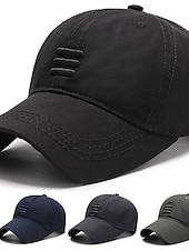 preiswerte Herrenhüte-Herren Cap Basecap Sonnenhut Schwarz Blau Baumwolle Reise Strand Design Outdoor Urlaub Glatt Einstellbar Modisch Sichtschutz