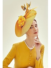 abordables Fascinators-Fascinateurs Fibre synthétique Halloween Derby kentucky Luxueux fantaisie Avec Fleur Tulipe Casque Couvre-chef