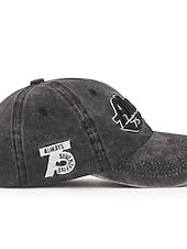 billiga Baseballkeps herr-Herr Basebollkeps Svart Gul 100% bomull Broderi Resor Strandstil Utomhus Semester Slät Justerbara Mode