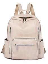 economico Zaini alla moda-Zaino da donna vintage in pelle, borsa da viaggio antifurto di grande capacità con molteplici tasche per università, lavoro, shopping e spostamenti quotidiani