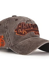 billiga Baseballkeps herr-Herr Basebollkeps Svart Gul 100% bomull Broderi Resor Strandstil Utomhus Semester Slät Justerbara Mode