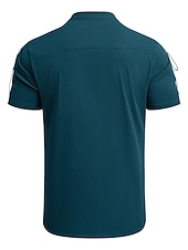 baratos Férias-Homens Camisa Social camisa de linho Camisa casual camisa de praia Tecido Férias Havaiana Preto Branco Azul Marron Manga Curta Colarinho Chinês Primavera Verão Roupa Básico